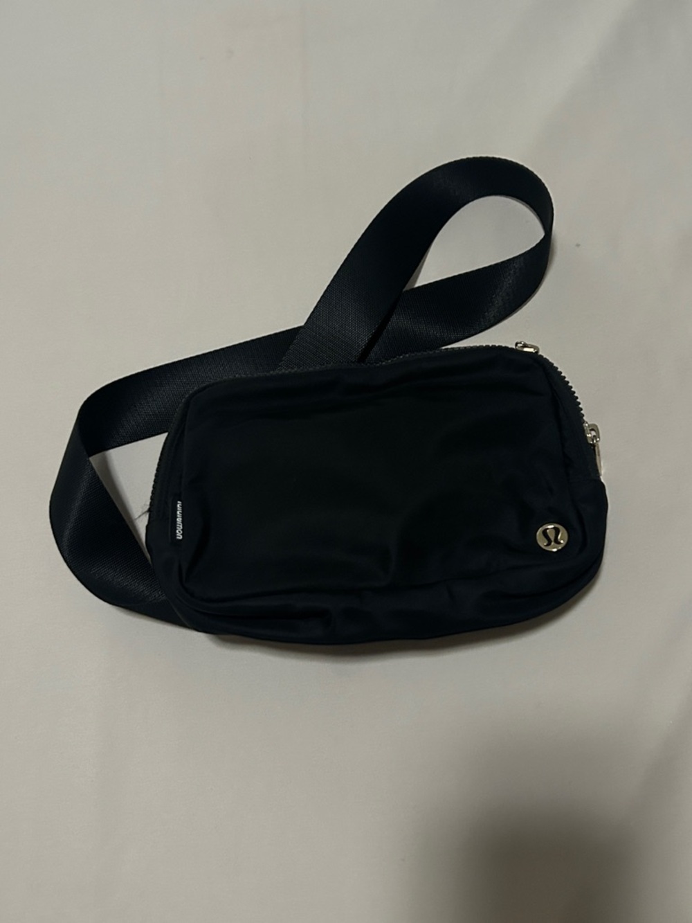 lululemon athletica Black Nylon Belt Bag with Logo Hardware